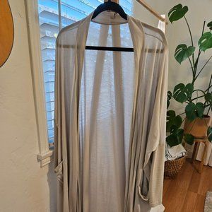Organic Pima Long Cardigan Robe